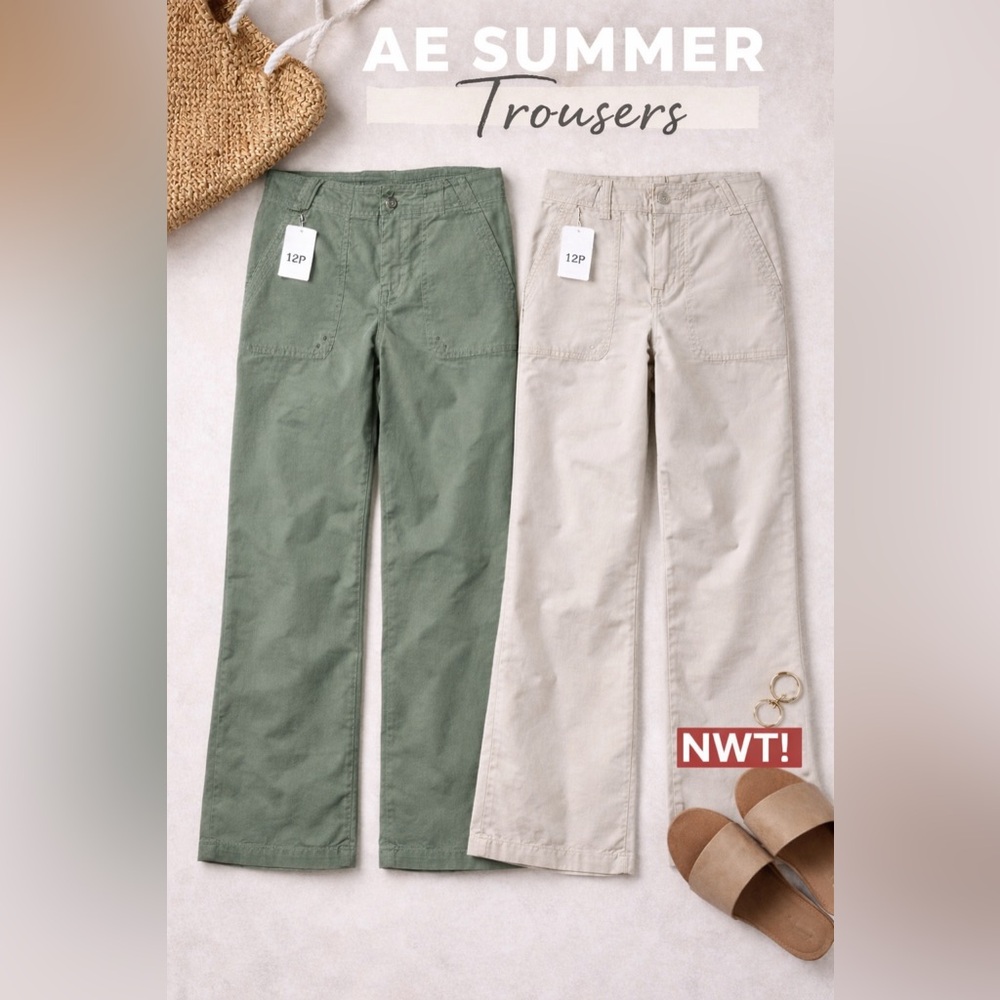 AE Summer Trouser Bundle 🌿🤍 NWT Size 12P/Short | Workwear + Casual | Lightweight